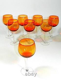 Vintage Large Wine Glass Set Of 8