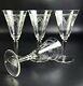 Vintage Needle Etched Wine Glasses 7 3/4 Tall- Set of 4