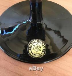 Vintage Noritake SASAKI 40-piece Wine Goblet Stem Set RARE BLACK Color NEW (NOS)