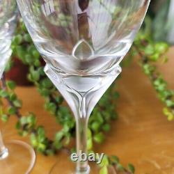 Vintage Rosenthal Barware Crystal Wine Glass Iris Clear Stem Studio Line Set 4