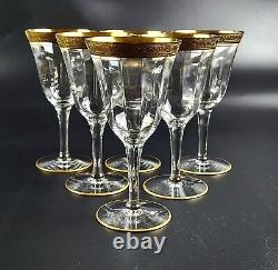 Vintage Set of 6 Minton Clear by TIFFIN-FRANCISCAN Wine Glasses
