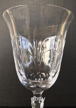 Vintage Tiffin Glass Chardonnay Wine Water Goblets 7 1/2 Cut Crystal Set Of 8