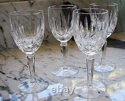 Vintage WATERFORD Crystal Kildare Claret Wine Glass stemware set of 4 Ireland