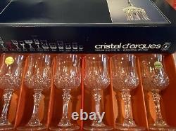 Vtg Cristal d'Arques 24% Lead Crystal Mixed Wine/Water Stem Glasses 42 Piece Set