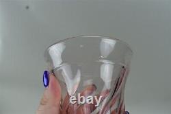 Vtg Fostoria Set of 11 Pink Jamestown Swirl Water Goblet Glasses 5.75