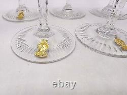 Vtg NACHTMANN Traube Bohemian Cut To Clear Hock Wine Glasses Goblets Set of 6