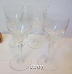 Vtg Set of 4 BACCARAT FRANCE Signed STEMWARE Glasses Barware Crystal Sherry