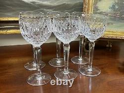 Vtg. Waterford Crystal 7.5 Colleen Hock Wine Glasses Set of 6 withWatermark