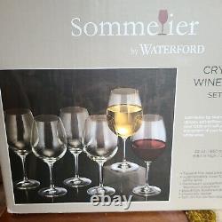 WATERFORD Crystal Sommelier Wine Glass Goblets Set of 6 NEW in Box 22 oz