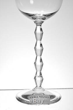 WEDGWOOD Vera Wang Crystal Orient White Wine Glass Set/4 New