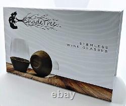 WHOLESALE LOT 500 SETS Stemless Wine Glasses By Shadetree Handmade Glass NIB