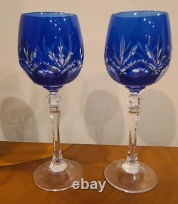 WMF Cristal Cabinet Set of 8 Multi Color Crystal Wine Glass Handcut