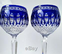 Waterford Clarendon Cobalt Wine, Cordials, Schampagne, Whiskey glasses set of 8