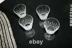 Waterford Clear Lead Crystal Lismore Wine Glass Set of 4 J-3119