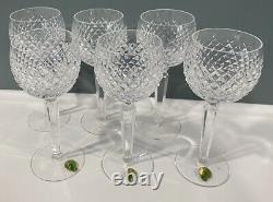 Waterford Crystal 7.5 Hock Wine Glasses Alana Set Of 6