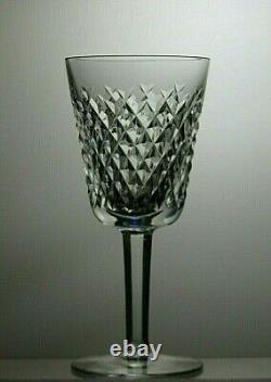 Waterford Crystal Alana Cut Wine Glasses Set Of 6 Signed 5 5/8 Tall