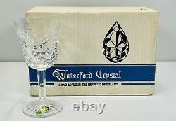 Waterford Crystal Ashling Claret Wine Glasses 5 7/8 Set Of 6 GLASSES NEW
