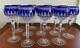 Waterford Crystal CLARENDON COBALT BLUE Set of 6 Hock WINE GLASSES Crisp