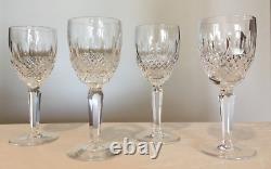 Waterford Crystal Colleen Claret Wine Tall Stem 6 1/2 Set of 4 Mint