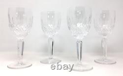 Waterford Crystal Colleen Claret Wine Tall Stem 6 1/2 Set of 4 Mint