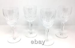 Waterford Crystal Colleen Claret Wine Tall Stem 6 1/2 Set of 4 Mint