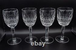 Waterford Crystal Colleen Tall Stem Claret Wine Glass Set of 4- 6 1/2 FREE SHIP