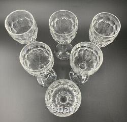 Waterford Crystal Curraghmore 7-1/8 Claret Red Wine Glasses Set of 6