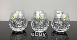 Waterford Crystal Double Old Fashioned Enis Wine Brandy Glasses Set of 6
