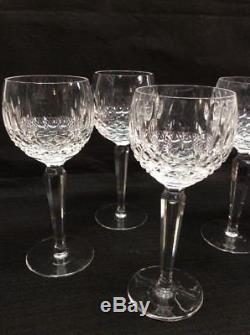 Waterford Crystal Glass Colleen Short Stem 7.5 Hock Wine 6 Pc Set Lot Cut