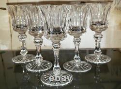 Waterford Crystal Innisfail Set of 5 White Wine Port Sherry Glasses 6 Cut Irish
