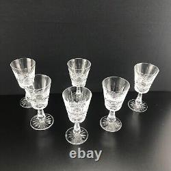 Waterford Crystal Kenmare 6 Clarets Wine Glasses Stemware Set of Six (6)