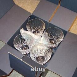 Waterford Crystal Lismore Claret Wine Glasses Set of 4 Stemware Barware 5 7/8