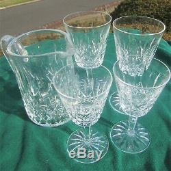 Waterford Crystal Lismore Cut Glass Beverage Serving Full Set Pitcher Wine Water