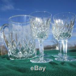 Waterford Crystal Lismore Cut Glass Beverage Serving Full Set Pitcher Wine Water