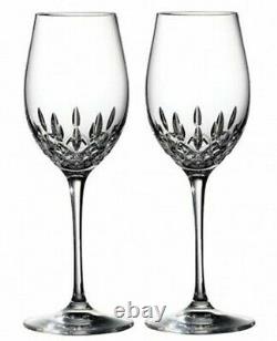 Waterford Crystal Lismore Essence White Wine Set of 2 Glasses #143782 New