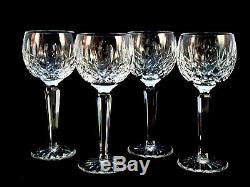 Waterford Crystal Lismore Hock Wine Glasses Set of 4 Mint