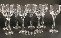Waterford Crystal Lismore Hock Wine Goblets 5 Inch Set Of 8 Excellent