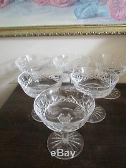 Waterford Crystal Lismore Set Of 6 Champagne Sherbet Glasses 4 1/8