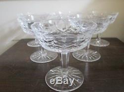 Waterford Crystal Lismore Set Of 6 Champagne Sherbet Glasses 4 1/8