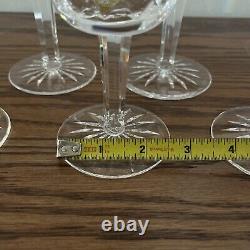 Waterford Crystal Lismore Water Wine Goblets Glasses 6-7/8 Set of 6