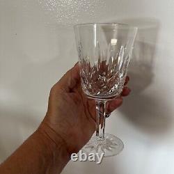 Waterford Crystal Lismore Water Wine Goblets Glasses 6-7/8 Set of 6