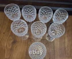 Waterford Crystal Powerscourt Claret Wine Glasses Set Of 8