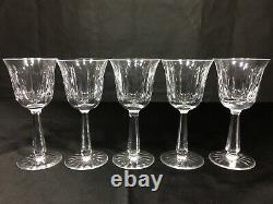 Waterford Crystal Roscrea Claret Wine Glasses Goblets Set of 5 Bundle Lot 6 7/8