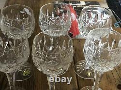 Waterford Crystal Set Of 6 Lismore Balloon Wine Glasses