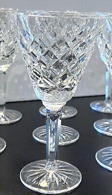 Waterford Crystal TYRONE 6.5 Wine Glasses Criss-Cross Set of 12