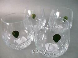 Waterford ENIS Crystal Stemless Wine Glasses Brandy Whiskey Set Of 4 New