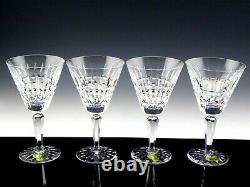 Waterford Ireland Crystal GLENMOR 7 WINE WATER GOBLETS GLASSES Set 4 Unused