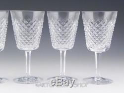 Waterford Ireland Cut Crystal ALANA 6-7/8 WINE WATER GLASSES GOBLETS Set of 5