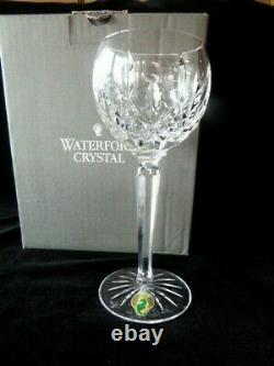 Waterford Ireland LISMORE 7 1/2 Wine Hocks (Set of 4) Mint with Box & Sticker