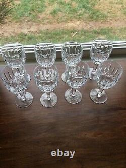 Waterford Kildare set of 8 Water Goblets pristine crystal large glasses